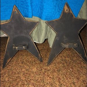 Primitive Wooden Candle Holder